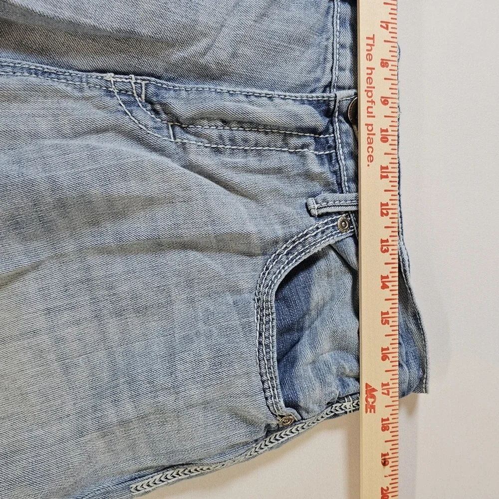 BKE By Buckle Seth Mens 34L 34x34 Light Wash Bootcut Blue Jeans Y2K 100% Cotton